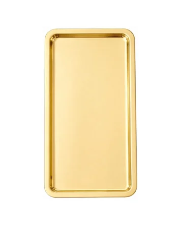 Dikdörtgen Gold Renk Sunum Tepsisi 33×18 CM